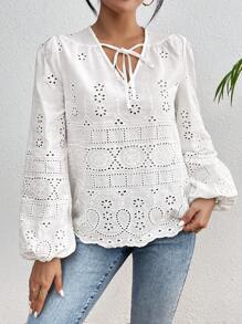 Women Tops - 白色 - 查看 4