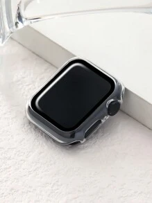 1 件男女通用超薄钢化玻璃保护壳，溅油时尚可爱风格，兼容 系列 38/40/41/42/44/45/46/49 毫米，兼容 Ultra/SE/11/10/9/8/7/6/5/4/3/2/1，智能手表配件 - 無色 - 查看 7