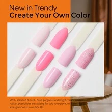 浸泡粉初學者套裝,4種裸色粉泡泡浴閃耀中性膚色浸泡粉液套裝,含底層激活劑法式美甲沙龍與diy裝潢整合完整套裝,適用於初學者伸延套裝 - 紫紅色 - 查看 7