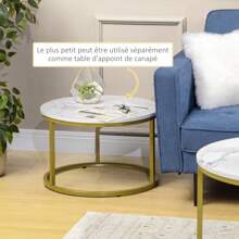 HOMCOM Coffee Tables - White - View 6