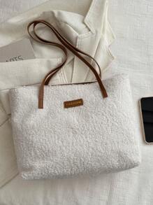 Túi xách Niche Design dành cho nữ 2024 Túi đeo vai thời trang mới Túi xách đi làm đa năng có sức chứa lớn - trắng - Xem 7