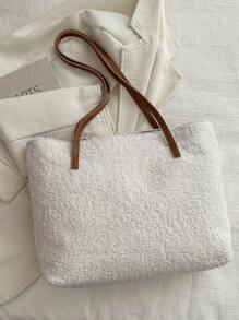 Túi xách Niche Design dành cho nữ 2024 Túi đeo vai thời trang mới Túi xách đi làm đa năng có sức chứa lớn - trắng - Xem 8