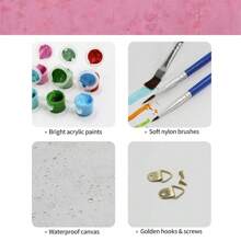 SUMGAR 1 Stück Malen nach Zahlen Erwachsene Blumen Bunt DIY Öl Leinwand Gemälde Set für Anfänger & Senior Acrylic Malen Malerei Heimwerk 40x50 cm (Ohne Rahmen) Weihnachten Paar Freund Geschenk