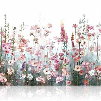 SUMGAR 1 Piece Paint By Numbers Adults Flowers Colorful DIY Oil Canvas Painting Set For Beginners & Seniors Acrylic Painting DIY 40x50 Cm (Without Frame) Christmas Couple Friend Gift