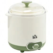 HOMCOM Yogurtera 20 W 1,5L Máquina de Yogur para Hacer Yogur Griego con Filtro Indicador de Encendido y Calentamiento a Temperatura Constante PTC 19,5x17,5x21,4 cm Blanco - Blanco - Ver 3