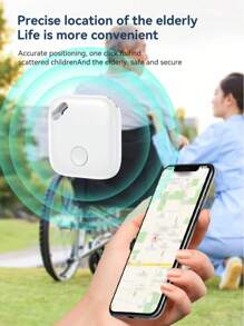 Localizador inteligente de claves antipérdida GPS Mini Tracker blanco, buscador de posición global compatible con billetera inteligente Apple IOS que usa la aplicación Encontrar mi dispositivo - Blanco - Ver 5