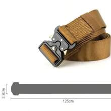 Cinturon tactico ligero ajustable de mariposa uniforme guardia seguridad pesca campamento rescate - Negro - Ver 4