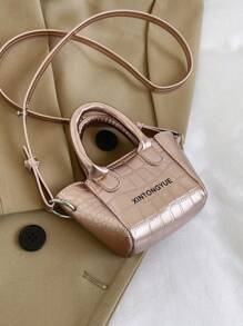 Children's Bag New Stone Pattern Mini Crossbody Bag Princess Handbag For Girls - Pink - View 3