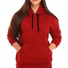 Women Sweatshirts - 紫紅色 - 查看 2