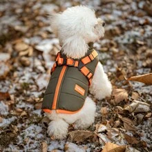 Adjustable, Waterproof And Reflective Winter Coat And Harness For Small To Medium Dogs And Cats - Keeps Your Pets Warm And