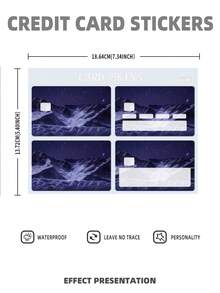4pcs Anti-Slip Scratch-Resistant Stickers For Credit Card, Student Card, And Transit Card Without Residue - Multicolor - View 5