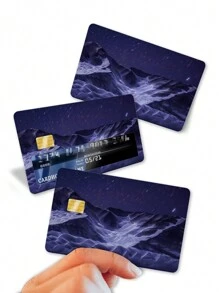 4pcs Anti-Slip Scratch-Resistant Stickers For Credit Card, Student Card, And Transit Card Without Residue - Multicolor - View 2
