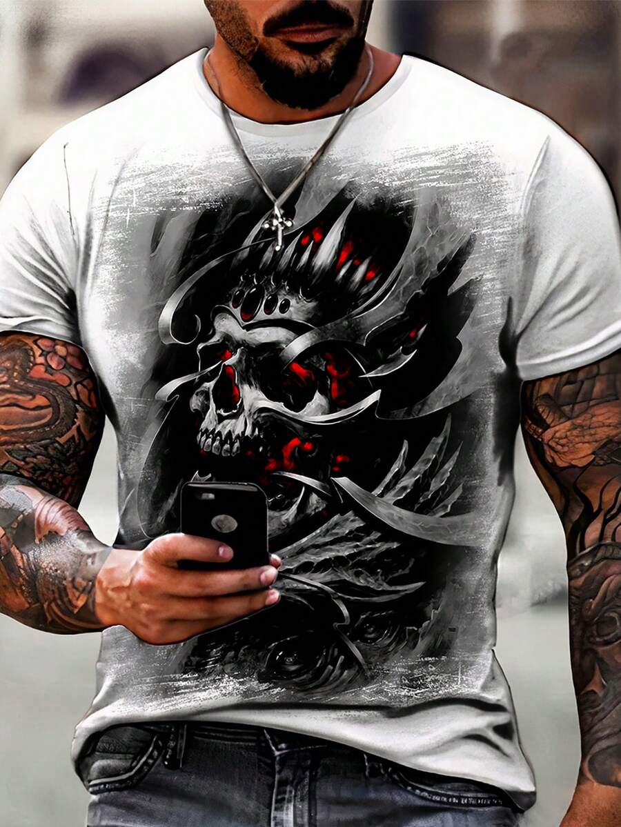 Men T-Shirts - 白色 - 查看 1