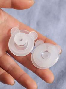 4pcs Quilt Fixed Buckle, Clear Cartoon Design Non-Slip Anti-Move Bed Sheet Fixer Fasteners Accessories - White - View 7