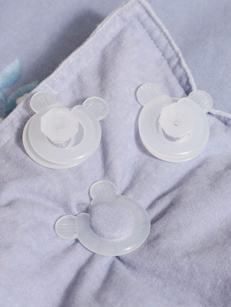 4pcs Quilt Fixed Buckle, Clear Cartoon Design Non-Slip Anti-Move Bed Sheet Fixer Fasteners Accessories - White - View 1