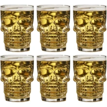 Set 6 Piezas Vasos Calavera Craneo Old Fashion Whisky 260ml - Albaricoque - Ver 1