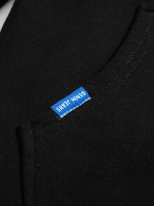 1 件男童/青少年休闲纯色连帽衫 - 黑色 - 查看 9