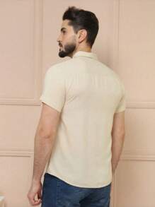 Men Shirts - Màu be - Xem 2