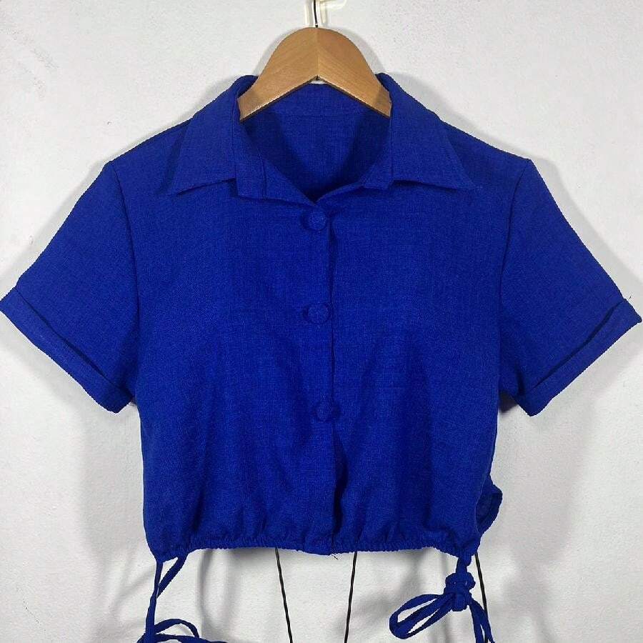 Women Tops - 藍色 - 查看 1
