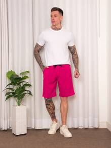 Men Shorts - Hot Pink - View 5