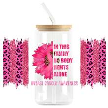 NJCHARMS 1入組設計為乳腺癌戰鬥的16盎司玻璃杯uv Dtf杯套,適用於玻璃杯的杯套、玻璃杯貼紙、杯墊uv轉印貼紙防水貼紙瓶貼紙黏貼紙 - 紅色 - 查看 1