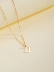 1pc Simplicity And Fashion Women's Alloy 26 English Initial Pendant Necklace - Yellow Gold - View 23
