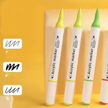 丙烯酸顏料筆記,12/24/36種顏色的丙烯酸顏料筆記,雙頭丙烯酸顏料標記套裝,適用於崖壁繪畫,木材,帆布,石頭,塑料,馬克杯,diy手工藝品 - 8809 - 查看 1