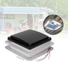 11" RV Caravan Roof Vent Forward And Reverse Motor RV Fan 12V Skylight W/ Light - Black - View 3