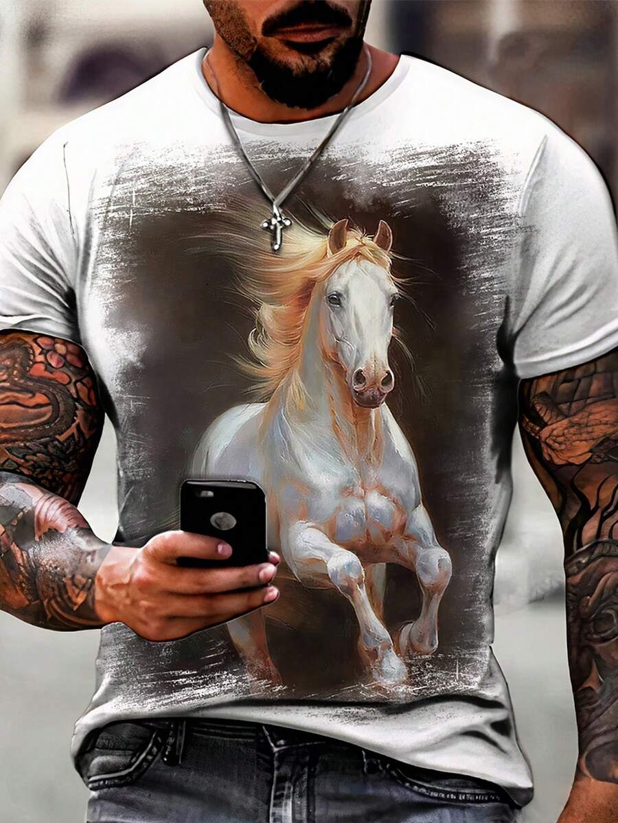 Men T-Shirts - 白色 - 查看 1