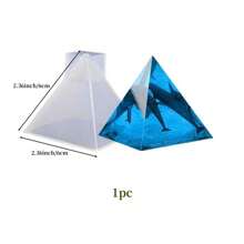 1個矽膠金字塔樹脂模具, 非常適合diy冥想、瑜珈、水晶和珠寶製作, 尺寸為2.36英寸/6厘米 - 白色 - 查看 2