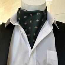 1條男士藍色和酒紅色印花圖案的英式領帶，適用於襯衫和正式場合工作 - 彩色 - 查看 2