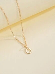 1pc Simplicity And Fashion Women's Alloy 26 English Initial Pendant Necklace - Yellow Gold - View 13