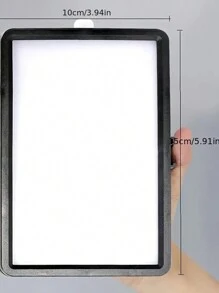 6-Inch Flat Lighting Panel With 2-Section Telescoping Tripod, Camera Photos LED Video Lighting Panel For Live Broadcast, Photo Studio, Makeup And Self-Portrait Lighting - Black - View 4