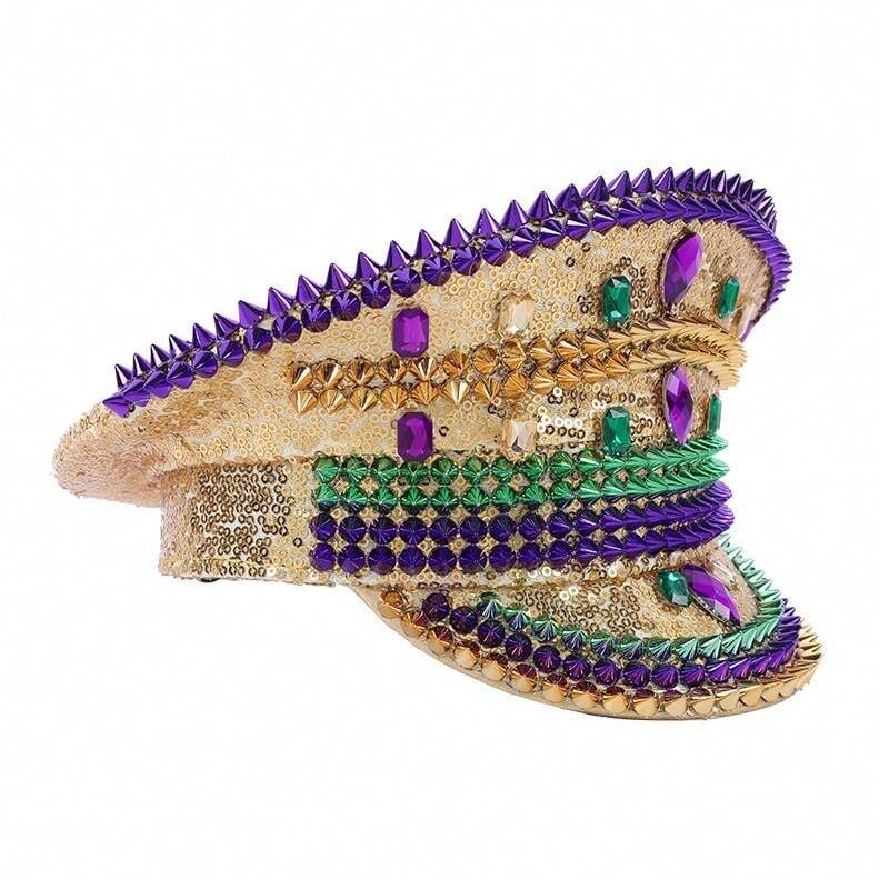 carnival-costume-hat-concert-music-festival-hat-steampunk-rivet-sequin