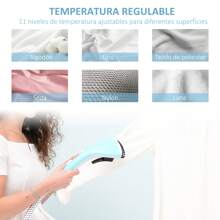 HOMCOM Centro de Planchado Vertical de Doble Barra Depósito 2L tipo Plancha de Vapor 1950W Salida de Vapor 30g/min y Temperatura Ajustable a 11 Niveles