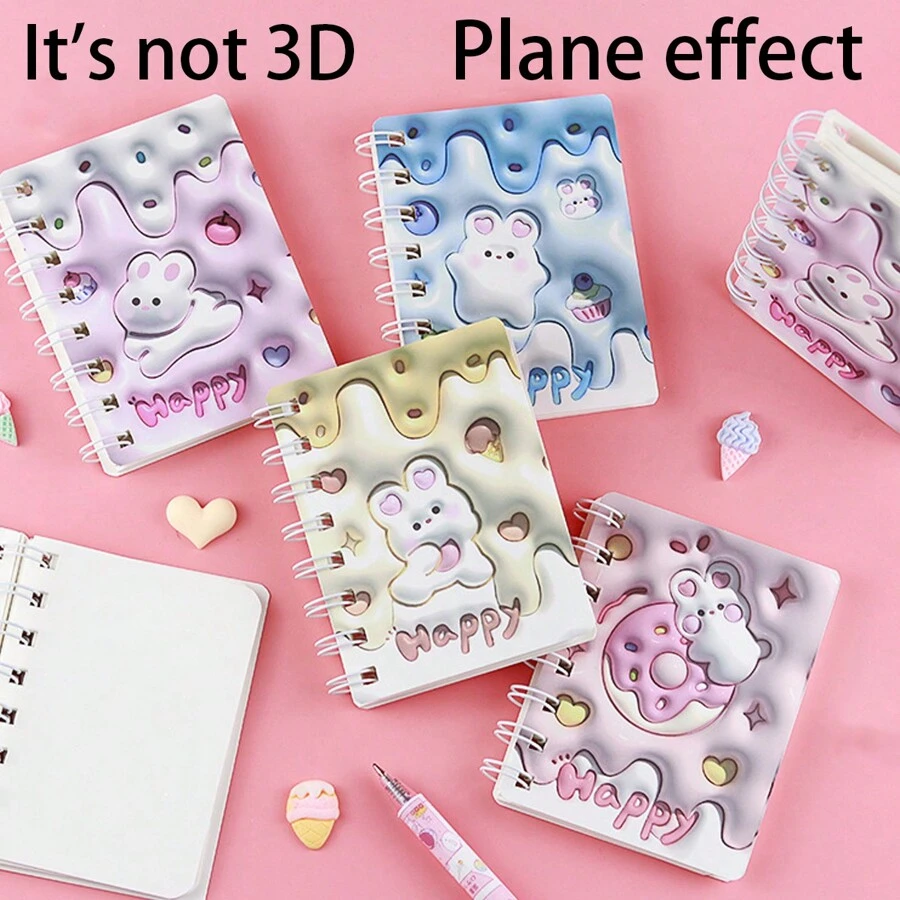 Cute Rabbit 3d Pocket Notebook For Elementary School Students, Happy ...