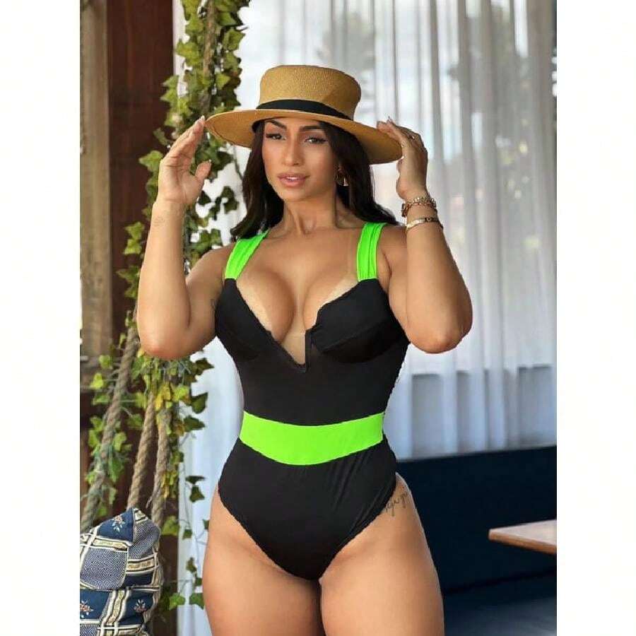 Women One-Pieces - 青檸色 - 查看 1