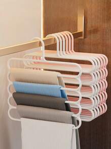 1 Piece/5 Pieces/10 Pieces, Pants Rack, Home Pants Hanger Wardrobe With Built-In Multi-Layer Non Slip Seamless Shelf, Multi-Functional Scarf Storage Rack, Multi-Functional Pants Hanger, Scarf And Tie Rack, Home Pants Storage Rack, Changing Room, Bedroom Wardrobe, Changing Room Storage Room, Locker, Clothing Storage Room, Closet Organization And Storage Room, University Dormitory, Space Saving, Back To School Supplies.