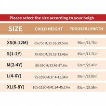 冬季加厚保暖内衬女童打底裤，户外穿着保暖九分裤 - 黑色 - 查看 6