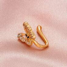 1PC U-Shaped Nose Clip, Fake Nose Piercing Jewelry Butterfly  Rings Fashion Jewelry Septum Piercing Nariz - Yellow Gold - View 2