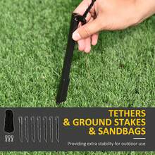 HOMCOM 3m Halloween Inflatable Skeleton Ghost Decoration, LED Lighted For Home Indoor Outdoor Garden Lawn Decoration Party Prop - Black and White - View 8