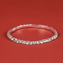 1入款時尚鑲鑽彈性手環,女士日常配件