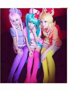 1雙女式膝上或大腿上暖襪,適合cosplay、運動或超膝裝扮 - 粉色 - 查看 7