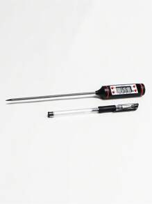 1 pieza Termómetro digital almacenable de cocina, medidor de sensor de temperatura para cocinar alimentos, alimentos de cocina y carne - Negro - Ver 8