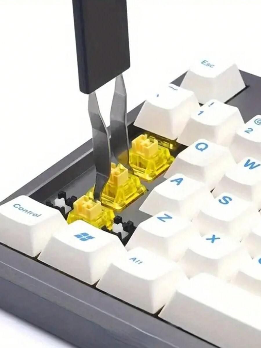 1pc Black DualUse Keycap Puller Steel Wire Metal Keycap Remover For