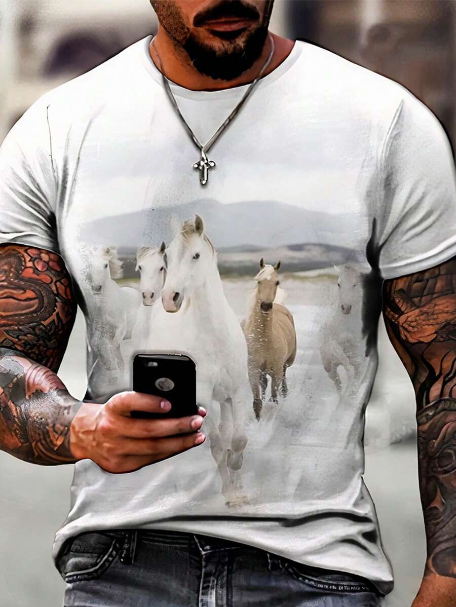 Men T-Shirts - 白色 - 查看 1