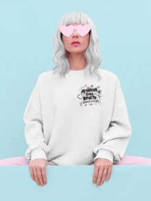 Sudadera cuello redondo con estampado de Bichota Karo G Mañana será bonito - Blanco - Ver 2