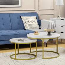 HOMCOM Coffee Tables - White - View 1