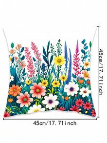 1個熱帶植物/花卉/葉子/抽象/玫瑰/牡丹/蝴蝶/數字印花正方形枕套,適用於客廳/臥室/沙發靠墊/汽車座椅,柔軟、舒適、透氣、精緻、短毛絨家居裝飾枕套,帶有隱藏拉鍊的可拆式、可洗式靠墊套 - 彩色 - 查看 4