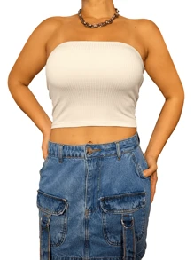 Women Tops - 白色 - 查看 2